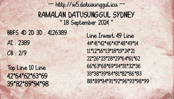 Prediksi Sydney